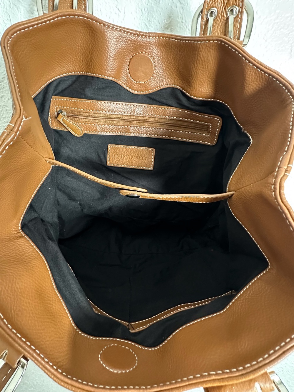 Tignanello Pebble Leather Satchel - Picture 6 of 14